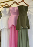 Attractive Yellow Prom Dresses Sheath Evening Gowns With Pearls Satin Formal Party Gowns HZ0311