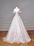 Beautiful Ball Gown Strapless White Sequins Long Formal Fancy With Beaded Prom Evening Dress Dinner Outfits Party Gowns For Teens HZ0311