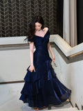 Elegant Mermaid Off The Shoulder Burgundy Long Prom Dresses 16th Nigh Party Birthday Outfits HZ0311
