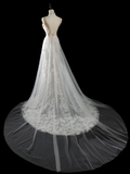 Vintage Mermaid Spaghetti Strap Sleeveless Sequin Lace Fitted Beaded Long Wedding Dress Bride Gown Wedding Dresses HZ0311