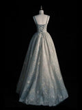 Beautiful A line Sage Green Long Tulle Prom Dress HZ0311